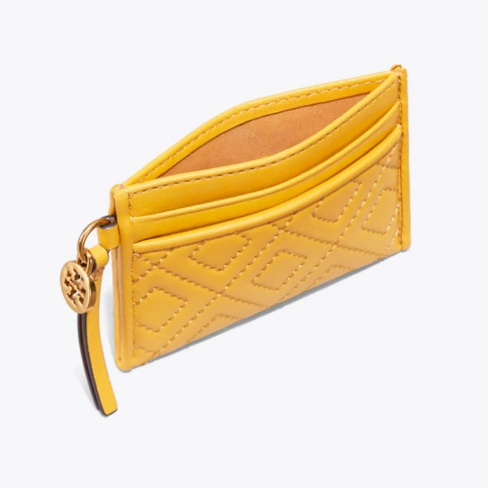 NWT Tory Burch Fleming slim card case in Daylily